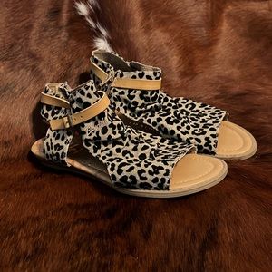 Cheetah print sandals